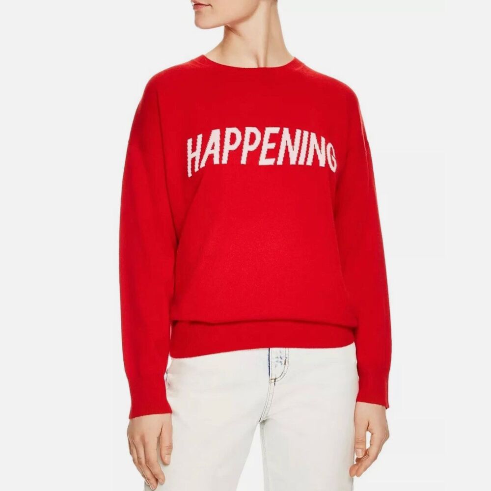 Sandro Happening Sweater wool cashmere oversized womens Red (small) contemporary